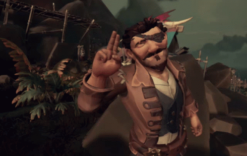 A Man In A Video Game With A Beard And Eye Patch On His Eye GIF