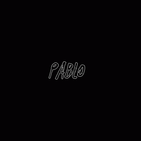 A Man In A White Jacket Has The Name Pablo Written On His Face GIF