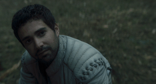 A Man In A White Jacket Says " Do N't You Think " In White Letters GIF