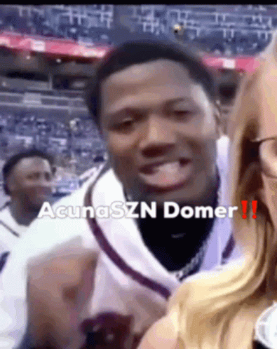 A Man In A White Jersey With The Name Acunaszn Domer On The Bottom GIF