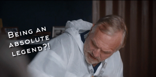A Man In A White Lab Coat Is Being Called An Absolute Legend GIF