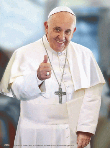 A Man In A White Robe Is Giving A Thumbs Up Sign GIF
