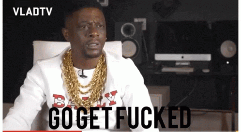A Man In A White Shirt And Gold Chains Says Go Get Fucked On Vladtv GIF
