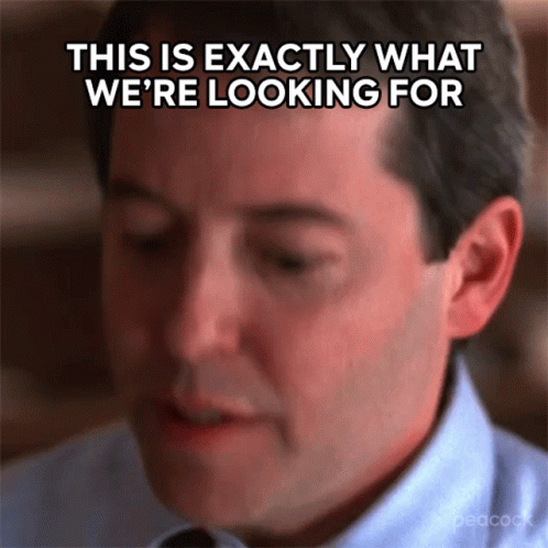 A Man In A White Shirt And Tie Is Saying This Is Exactly What We 'Re Looking For . GIF