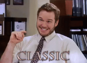 A Man In A White Shirt And Tie Is Smiling With The Word Classic Behind Him GIF