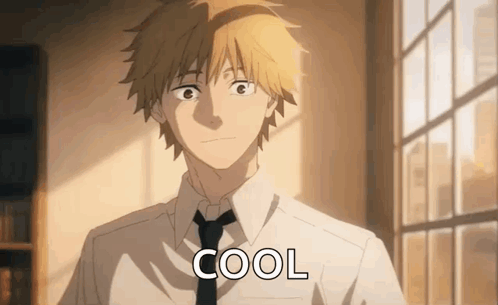 Man In White Shirt And Tie Saying Cool GIF