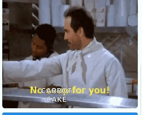 A Man In A White Shirt And Tie Says Nccarrotfor You Cake GIF