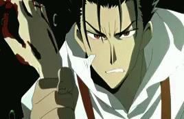 A Man In A White Shirt Is Pointing A Gun GIF