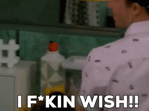 A Man In A White Shirt Is Saying I F * Kin Wish !! GIF
