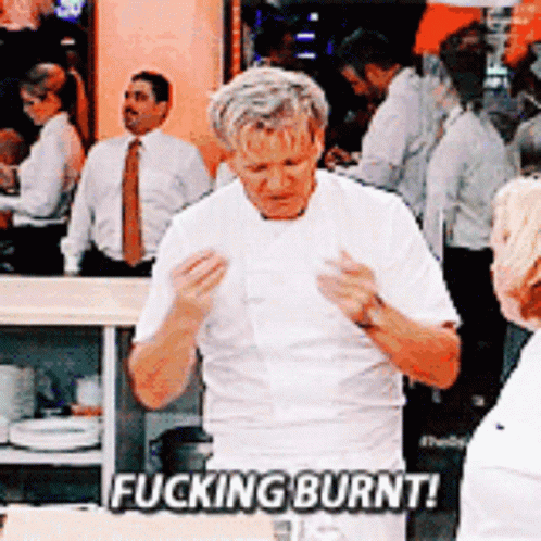 A Man In A White Shirt Says Fucking Burnt In Front Of A Crowd GIF