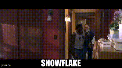 A Man In A White Shirt With The Number 3 On It Is Dancing In A Room With The Words Snowflake Above Him GIF