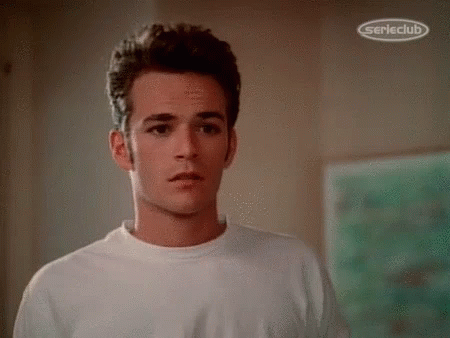 Man In White T-Shirt Serieclub Sign GIF