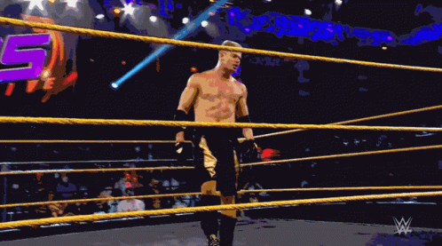 A Man In A Wrestling Ring With The Number 15 In The Back GIF