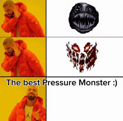 a man in an orange jacket says " the best pressure monster :) "
