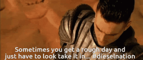 Man In Armor Saying Sometimes You Get A Rough Day GIF