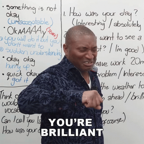 A Man In Front Of A White Board That Says Something Is Not Okay GIF