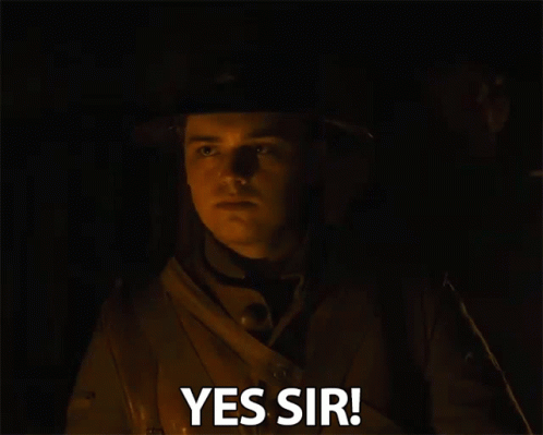 Man In Military Uniform Saying Yes Sir GIF
