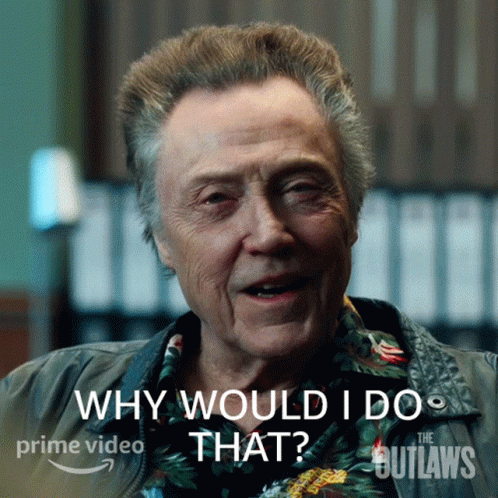 A Man Is Asking Why Would I Do That In A Prime Video Ad GIF