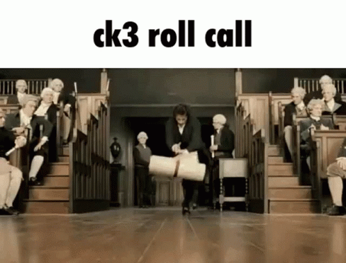 A Man Is Carrying A Large Roll Of Paper In Front Of A Group Of People Sitting On Steps . GIF