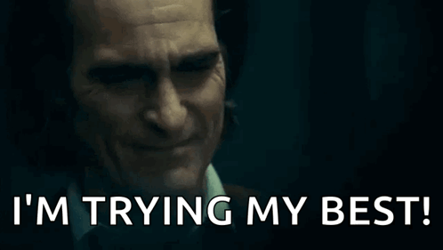 A Man Is Crying And Saying `` I 'M Trying My Best '' . GIF