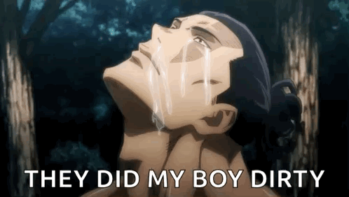 A Man Is Crying With Tears Running Down His Face And They Did My Boy Dirty . GIF