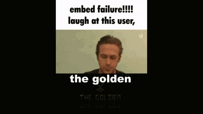 A Man Is Eating Something With A Spoon And The Words Embed Failure Laugh At This User The Golden GIF