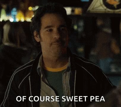 A Man Is Giving A Thumbs Up And Saying `` Of Course Sweet Pea '' While Sitting In A Car . GIF