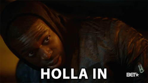 A Man Is Giving A Thumbs Up With The Words Holla In Below Him GIF