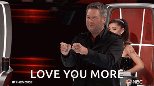 A Man Is Giving A Thumbs Up With The Words Love You More Behind Him GIF