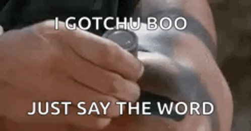A Man Is Holding A Bottle Opener In His Hand And Saying `` I Gotchu Boo Just Say The Word `` . GIF