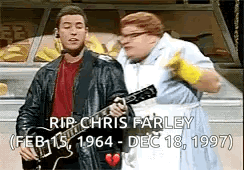 A Man Is Holding A Guitar Next To A Woman Who Is Holding A Broken Heart . GIF