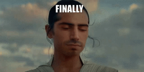 A Man Is Holding A Light Saber In A Desert And Says `` Finally Pee Light Saber '' . GIF