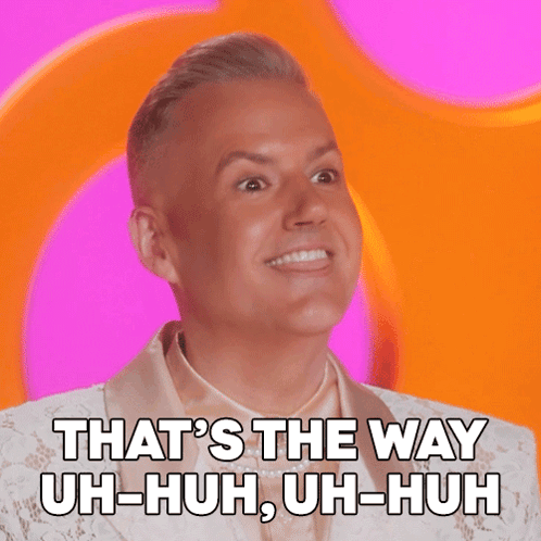 A Man Is Laughing With The Words That 'S The Way Uh-Huh Uh-Huh Written Below Him GIF