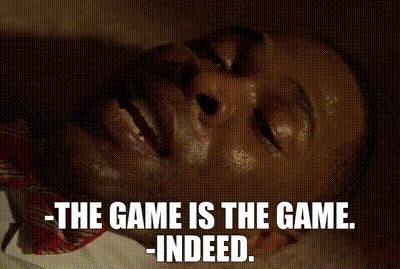 A Man Is Laying On A Bed With His Eyes Closed And The Words `` The Game Is The Game , Indeed . '' GIF