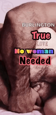 A Man Is Laying On A Bed With The Words True Love No Woman Needed GIF