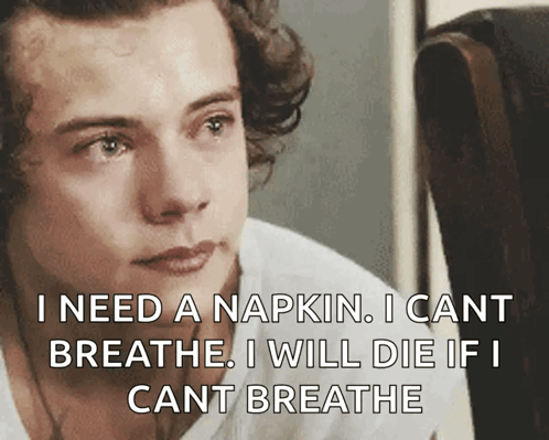 A Man Is Looking At Himself In The Mirror And Says I Need A Napkin GIF