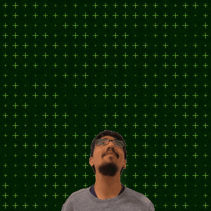 A Man Is Looking Up At The Number Six GIF