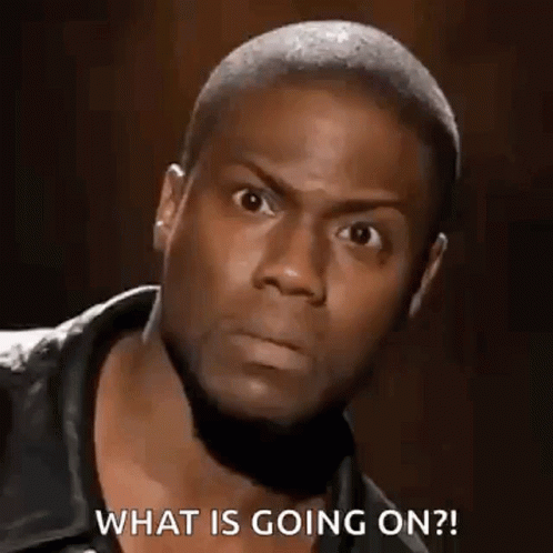 A Man Is Making A Funny Face And Saying What Is Going On ? GIF