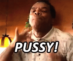 A Man Is Making A Funny Face And Says Pussy GIF