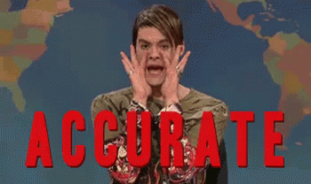 A Man Is Making A Funny Face In Front Of A World Map With The Word Accurate In Red Letters GIF