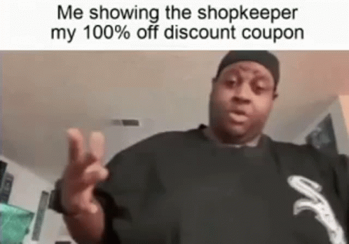 A Man Is Making A Funny Face While Holding A Coupon . GIF