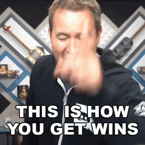 Man Making Funny Face Behind Words This Is How You Get Wins GIF