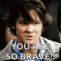Funny Face Man Saying You Are So Brave GIF