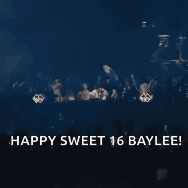 A Man Is Playing A Dj Set At A Party And Says Happy Sweet 16 Baylee ! GIF