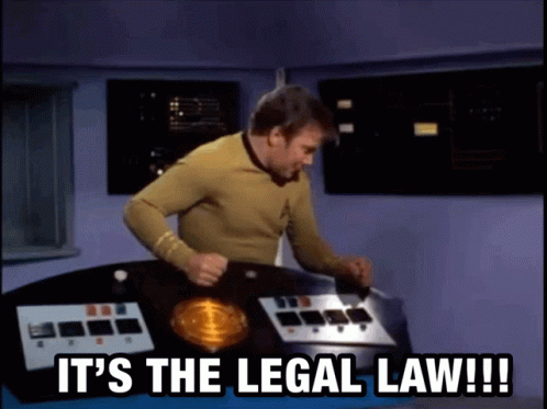 A Man Is Playing A Video Game With The Words It 'S The Legal Law GIF