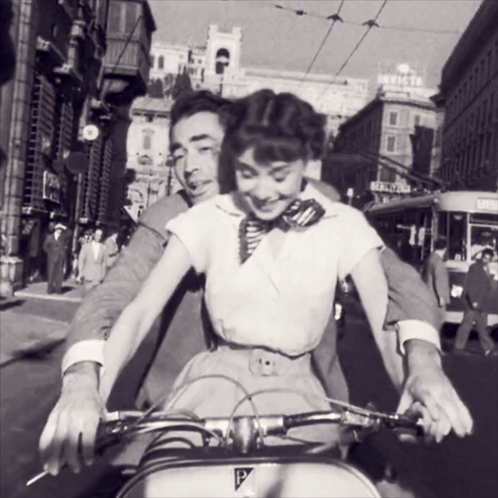 Man Riding Woman On Vespa With P GIF