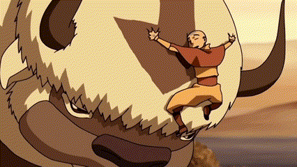 A Man Is Riding On The Back Of A Bison With Horns . GIF