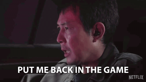 A Man Is Sitting In A Car And Says Put Me Back In The Game . GIF