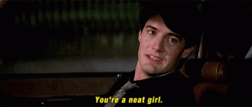 A Man Is Sitting In A Car And Says You 'Re A Neat Girl . GIF