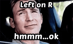A Man Is Sitting In A Car With His Eyes Closed And A Caption That Says Left On R Hmm Ok . GIF